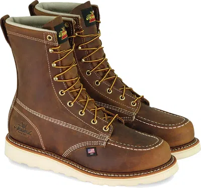 Pre-owned Thorogood American Heritage Men's 8" Toe Max Wedge Non-safety Boots In Trail Crazyhorse
