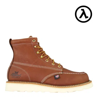 Pre-owned Thorogood American Heritage Moc-toe Wedge 6" Work Boots 814-4200 - All Sizes In Brown