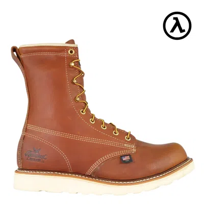 Pre-owned Thorogood American Heritage Plain Toe Wedge 8" Work Boots 814-4364 - All Sizes In Tobacco Oil-tanned Leather