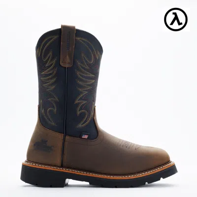 Pre-owned Thorogood American Heritage Soft Toe Wellington Waterproof 11″ Boots 814-4330 In Crazyhorse Upper/pebble Brown Bottom