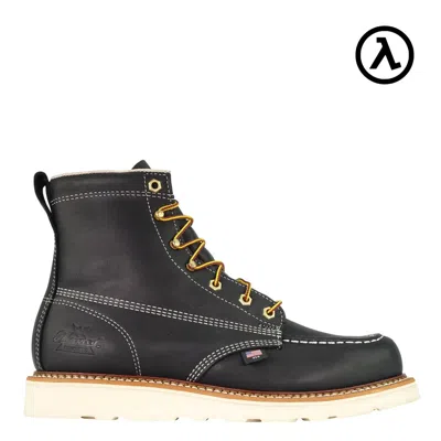 Pre-owned Thorogood American Heritage Toe Wedge 6" Work Boots 814-6201 - All Sizes In Black