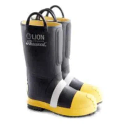 Pre-owned Thorogood Lion Fire Boots By  807-6000 10.5w Ins Fire Boots,mens,10-1/2w,pr In Red