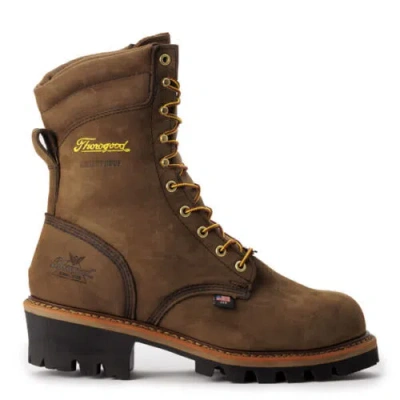 Pre-owned Thorogood Logger Series 9″ Brown Stud Horse Waterproof