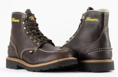 Pre-owned Thorogood Men's 1957 Series Flyway Usa 6" Waterproof Soft Toe Work Boot 814-4140 In Brown