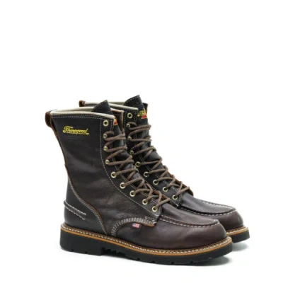 Pre-owned Thorogood Men's 1957 Series Flyway Usa 8" Waterproof Soft Toe Work Boot 814-4141 In Brown