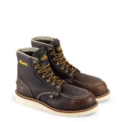 Pre-owned Thorogood Men's 6" 1957 Series Toe Maxwear Wedge™ Steel Toe Work Waterproof In Brown
