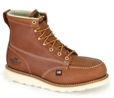 Pre-owned Thorogood Men's 6 Inch Safety Toe Boot Style 804-4200 In Brown