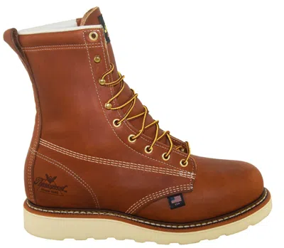 Pre-owned Thorogood Men's 8″  Safety Work Boots Eh Slip-resistant (u.s.a) 814-4364 In Brown