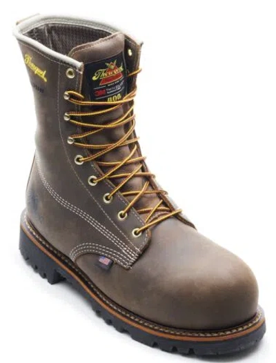 Pre-owned Thorogood Men's American Heritage 8" Composite Toe Wp Insulated Work Boot 804-4 In Brown