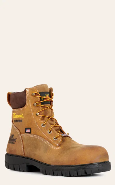 Thorogood Men's Chestnut Genesis Waterproof Nano Safety Toe Work Boots In Brown