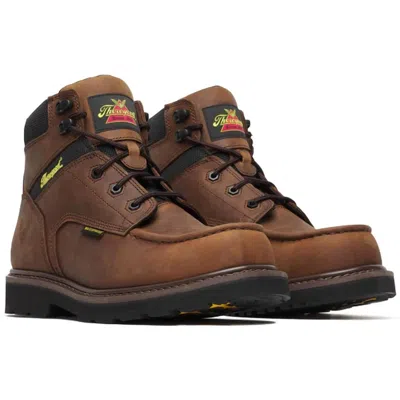 Thorogood Men's Jobsite Series 6" Comp Moc Toe Work Boot In Brown
