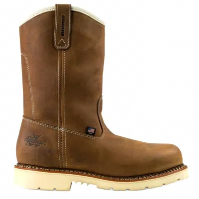 Thorogood Men's Steel-toe Waterproof American Heritage Pull On Work Boot In Crazy Horse In Brown