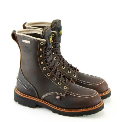 Pre-owned Thorogood Men's  8" Soft Toe Waterproof Flyway 814-4141 In Brown