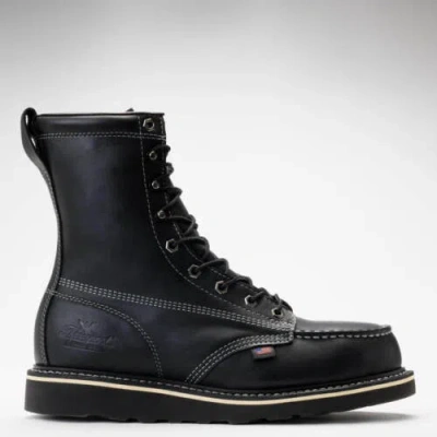 Pre-owned Thorogood Midnight Series 8″ Black Safety Toe