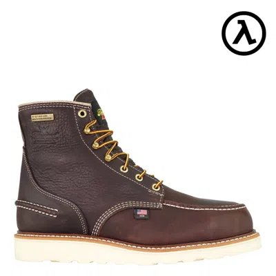 Pre-owned Thorogood Wedge 6" Moc-toe Waterproof Usa-made Work Boots 814-3600 - All Sizes In Briar