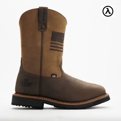 Pre-owned Thorogood Western Work Waterproof Crazy Horse/tan 11″ Square Toe Boots 814-4338