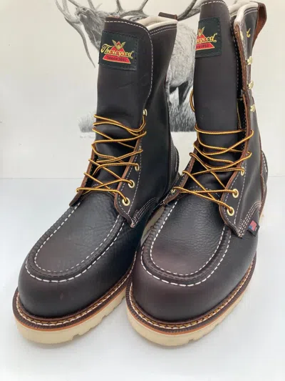Pre-owned Thorogood Work Boot,  804-3800, 8” & Safety Toe Wedge Sole, Waterproof, Usa In Brown