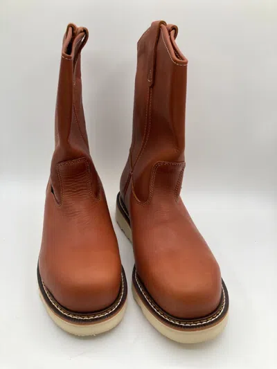 Pre-owned Thorogood Work Boots, , 11" Wellington, Safety Toe, Eh, Wedge Sole, Made In Usa In Brown