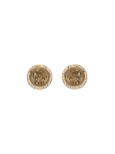 Thot Brass Earrings In Gold