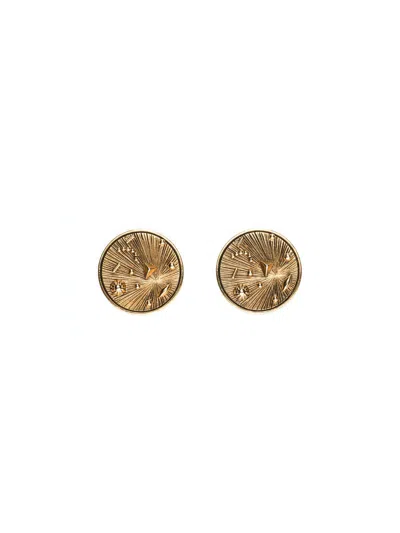 Thot Brass Earrings In Gold