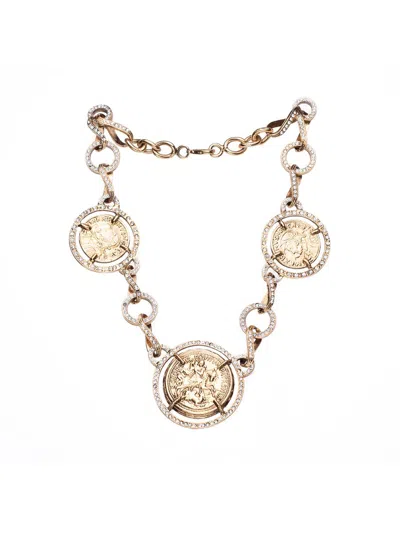 Thot Gioielli Brass Necklace Accessories In Grey