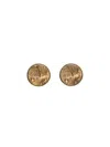 Thot Brass Earrings In Metallic