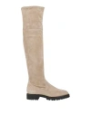 Thousands Woman Boot Beige Size 8 Leather