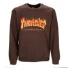 Thrasher Inferno Crewneck Men's Sweatshirt Dark Chocolate In Dark Chocolate