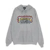 Thrasher Krak Skulls Hood Men's Sweatshirt Heather Grey In Heather Grey