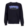 Thrasher Men's Jagged Logo Crewneck Sweatshirt Black/blue In Black