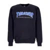 Thrasher Men's Outlined Crewneck Sweatshirt Black/blue In Black/blue