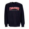 Thrasher Outline Crew Men's Crewneck Sweatshirt Black/red In Black
