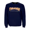 Thrasher Outlined Crewneck Men's Sweatshirt Navy Orange In Navy Orange