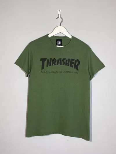 Pre-owned Thrasher X Vintage Thrasher Hype Streetwear Style Big Logo T-shirt In Black