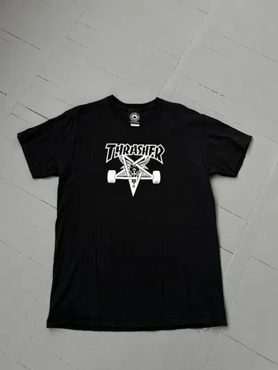 Pre-owned Thrasher X Vintage Thrasher Logo T-shirt In Black