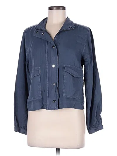 Pre-owned Thread & Supply 3/4 Sleeve Button Down Shirt In Blue