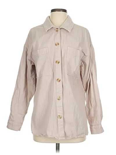 Pre-owned Thread & Supply 3/4 Sleeve Button Down Shirt In Brown