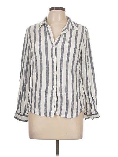 Pre-owned Thread & Supply 3/4 Sleeve Button Down Shirt In Ivory