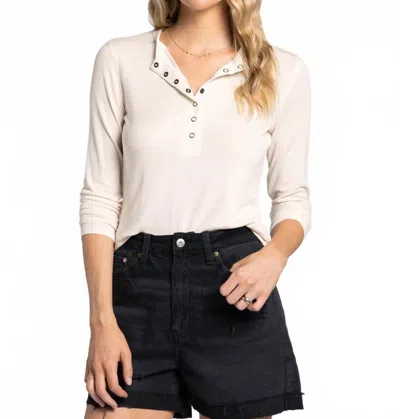 Thread & Supply Addie Long-sleeved Top In Tofu Plain In Neutral