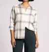 Thread & Supply Adeline Top In Ivory Silver Plaid In Multi