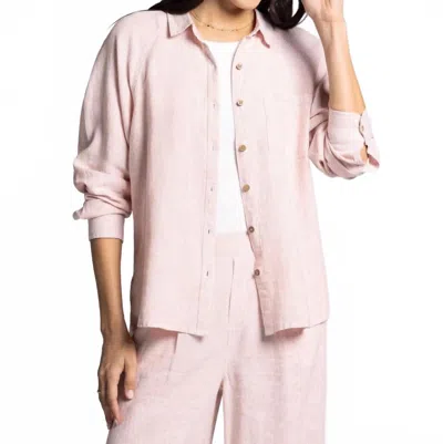 Thread & Supply Anastasia Shirt In White Clay In Pink