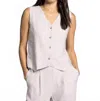 Thread & Supply Anastasia Vest In White Oak In Neutral
