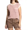 Thread & Supply Andie Short Sleeve Sweater In Red