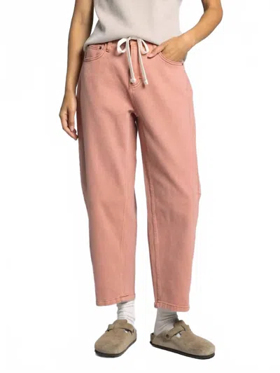 Thread & Supply Anees Barrel Leg Pants In Cedar Wood In Burgundy