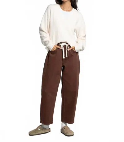 Thread & Supply Anees Barrel Pants In Coffee Bean In Brown