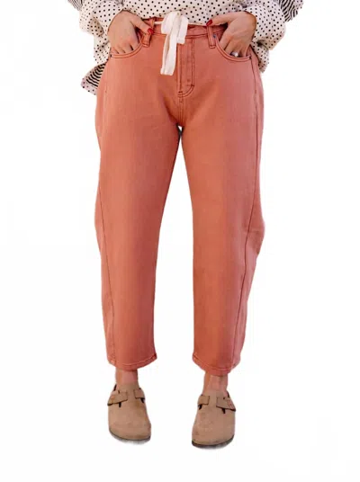 Thread & Supply Anees Mid Rise Pants In Cedar Wood In Orange