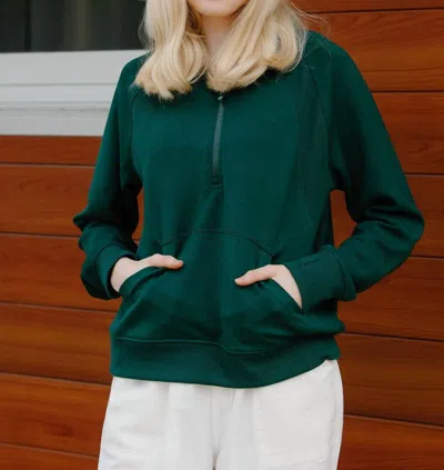 Thread & Supply Angie Sweatshirt In Evergreen In Green