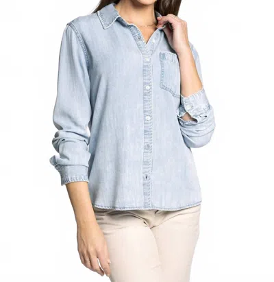 Thread & Supply Annalise Button-front Shirt In Light Denim In Blue