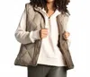 Thread & Supply Appalachian Quilted Vest In Burnt Almond In Gray