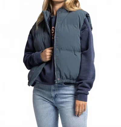 Thread & Supply Aspen Puffer Vest In Dark Spruce In Multi